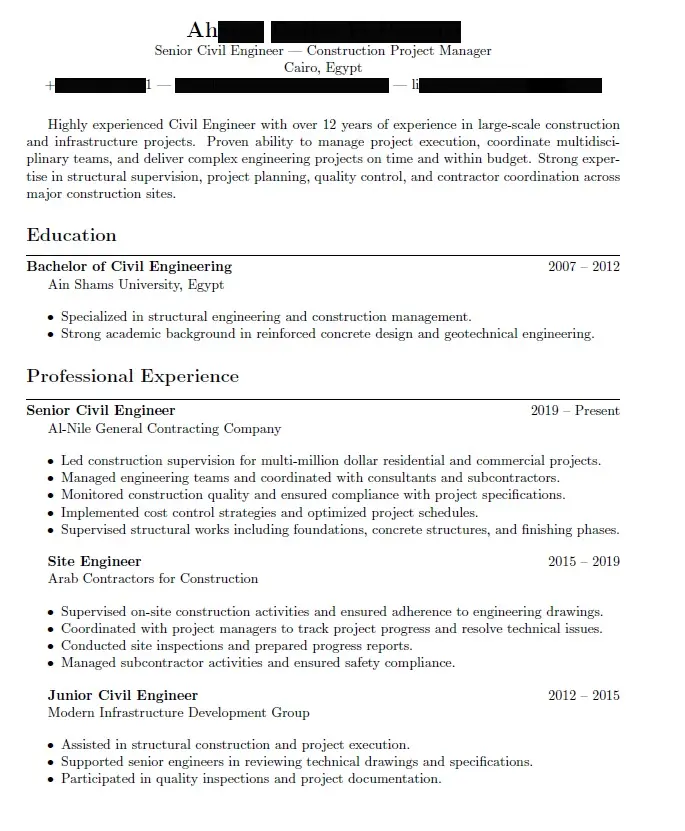 كتابة CV بطريقة احترافية وفقا لمعايير ATS
