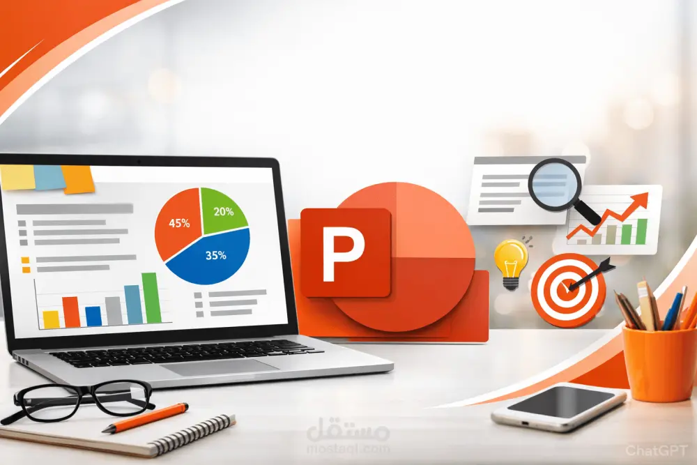تصميم عرض PowerPoint احترافي وجاهز للتقديم