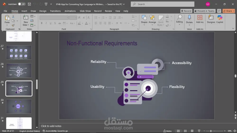 تصميم عرض PowerPoint احترافي وجاهز للتقديم