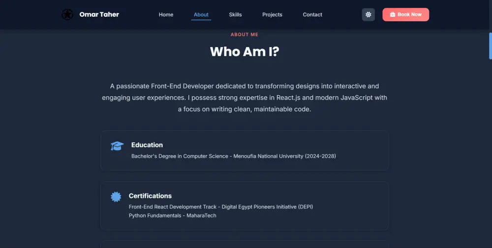 تصميم بورتفوليو مميز وواجهة تجذب العملاء