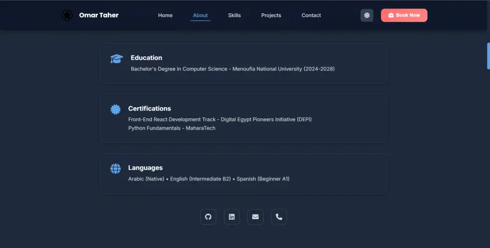 تصميم بورتفوليو مميز وواجهة تجذب العملاء