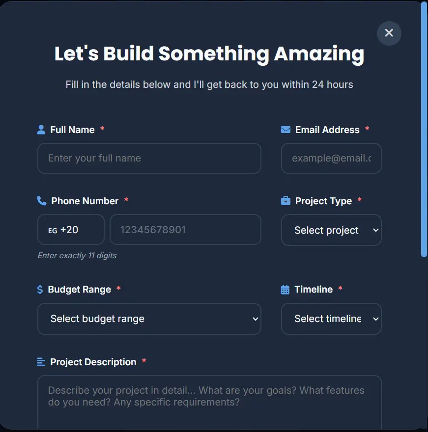 تصميم بورتفوليو مميز وواجهة تجذب العملاء