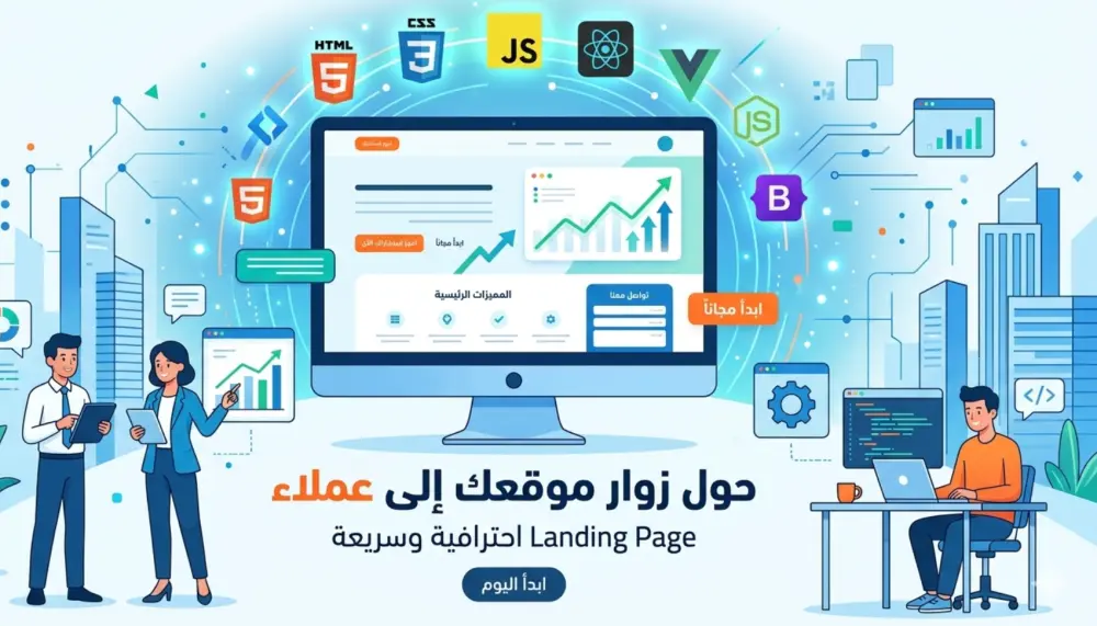 برمجة صفحة هبوط Landing Page احترافية