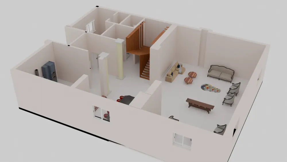 تحويل مخططات AutoCAD إلى تصميم ثلاثي الأبعاد احترافي