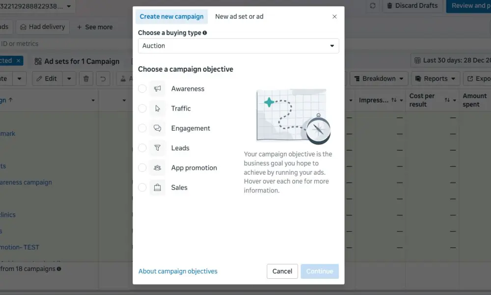 إدارة حملات إعلانية على منصة فيسبوك.