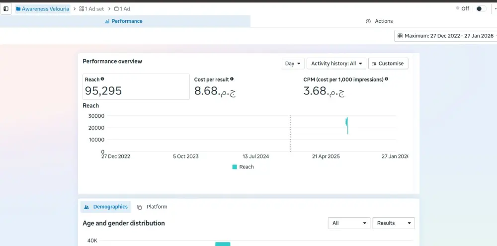 إدارة حملات إعلانية على منصة فيسبوك.