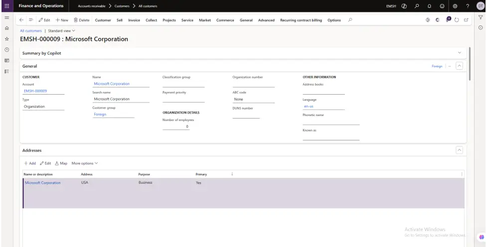 إعداد وتهيئة موديل الحسابات المدينة (AR) في Dynamics 365.