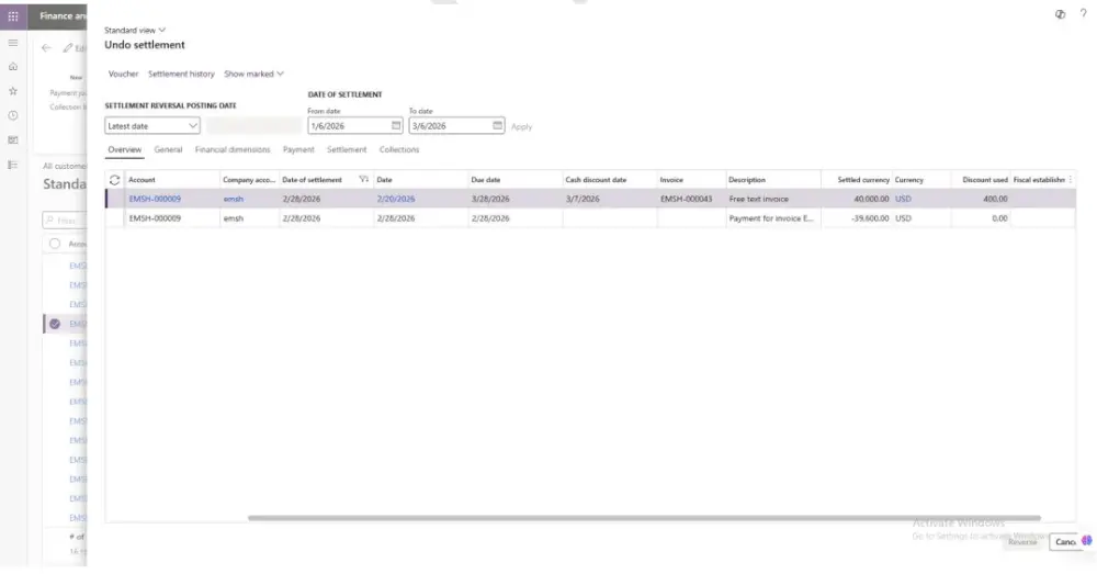 إعداد وتهيئة موديل الحسابات المدينة (AR) في Dynamics 365.