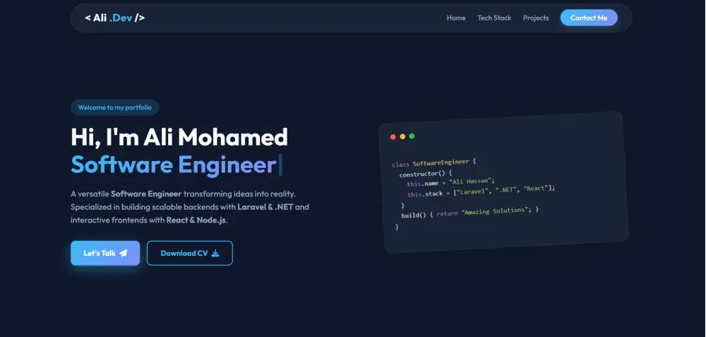 انشاء برتفليو احترافي