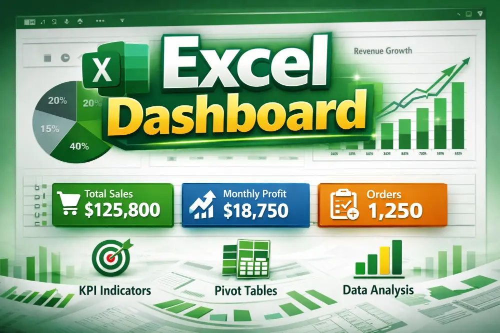 تحليل البيانات وإنشاء داشبورد احترافي باستخدام Excel