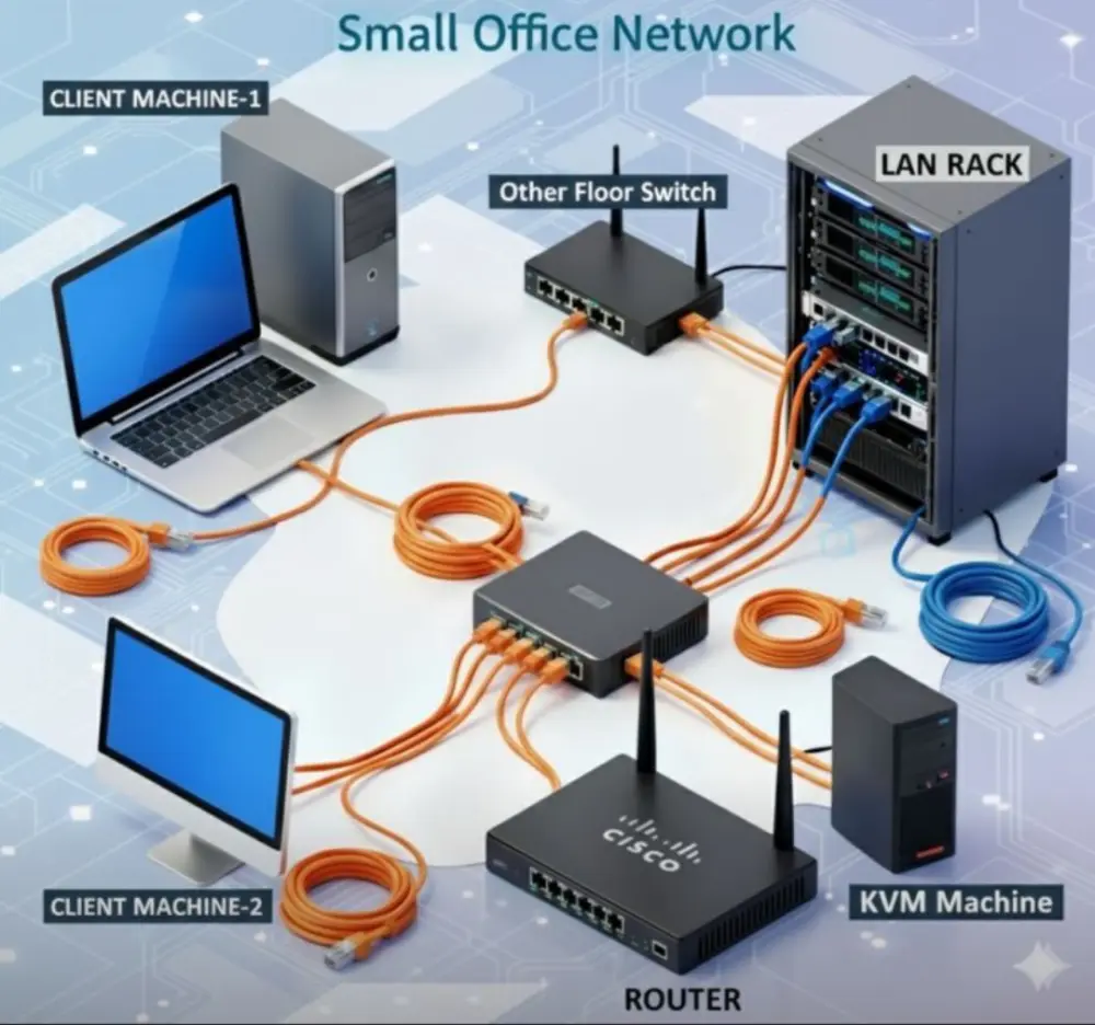 إعداد وتكوين الشبكات وحل مشاكل Network وتهيئة أجهزة الراوتر والسويتشات باحترافية