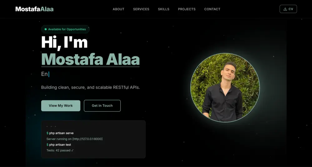 برمجة وتصميم موقع تعريفي (بورتفوليو) متجاوب بـ HTML, CSS, JS