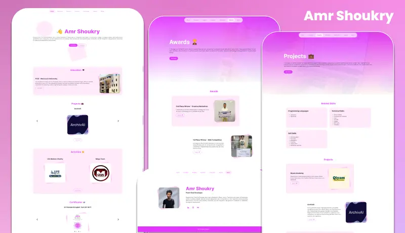 صفحة هبوط مكونة من 5 اقسام