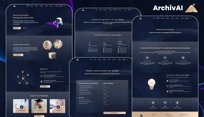 صفحة هبوط مكونة من 5 اقسام