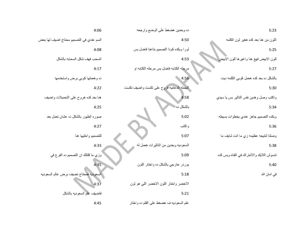 التفريغ الصوتي للفديوهات والصوتيات