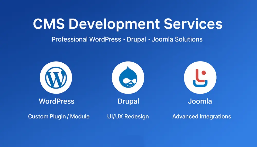 إنشاء أو تطوير موقع CMS WordPress – Joomla – Drupal