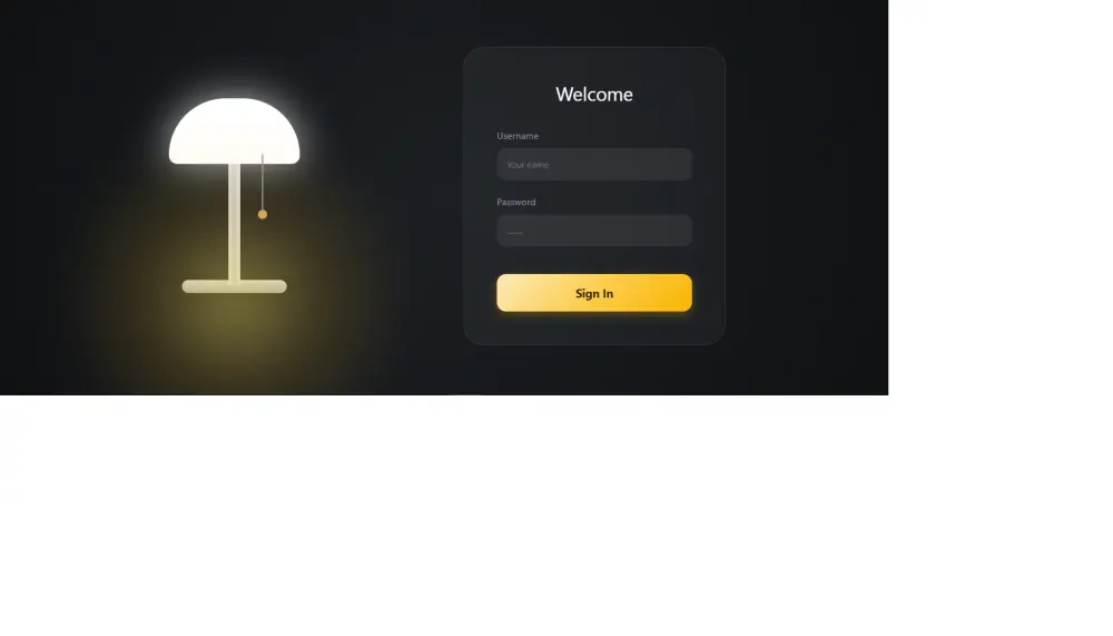 برمجة واجهة دخول (Login Page) تفاعلية مبتكرة بتأثيرات الإضاءة و UI/UX عصري