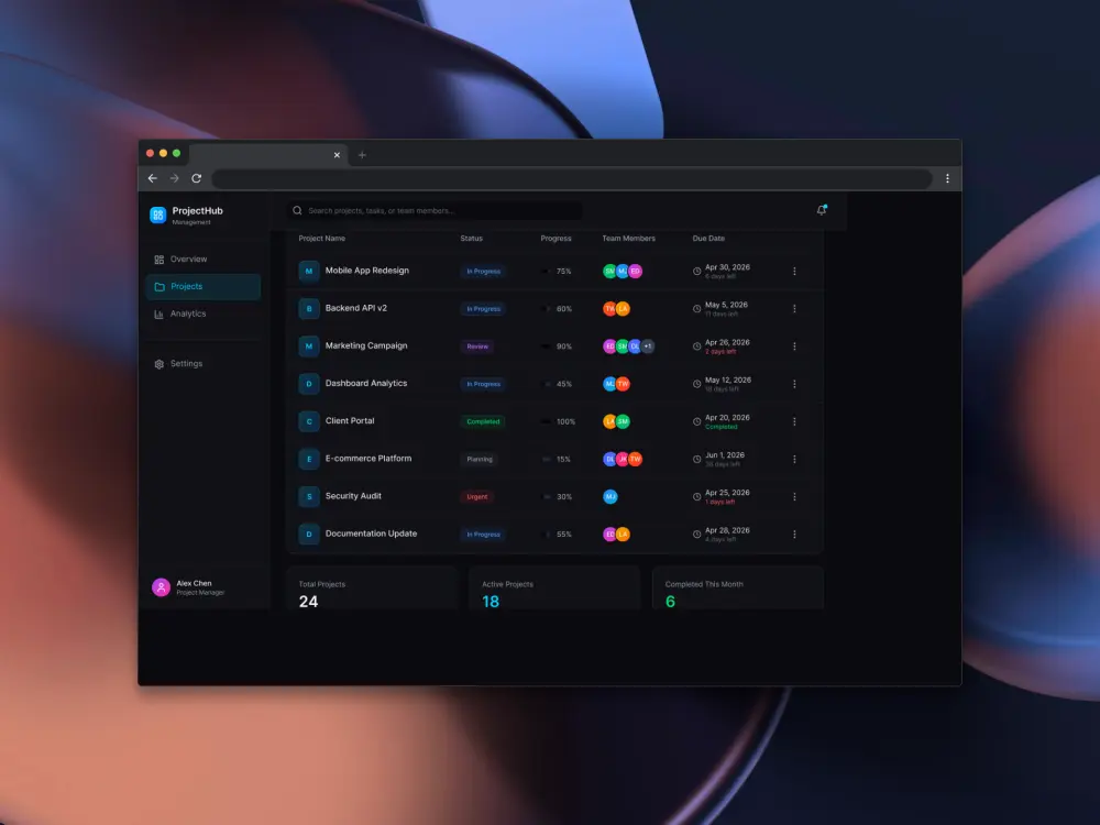 تصميم واجهات منصات SaaS ولوحات تحكم (Dashboard) احترافية