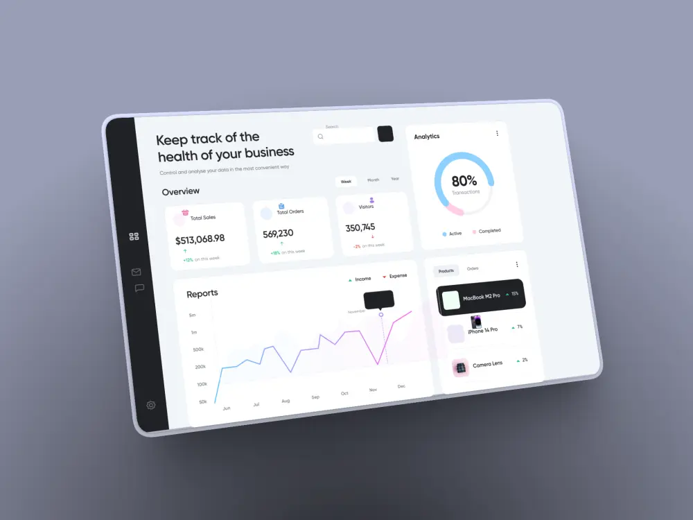 تصميم واجهات منصات SaaS ولوحات تحكم (Dashboard) احترافية