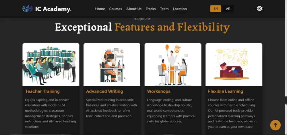 تصميم صفحة هبوط Landing page عصرية و جذابة