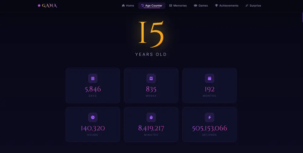 موقع عيد ميلاد تفاعلي واحترافي مع ألعاب وأنيميشن مميز  (A Birthday Web)