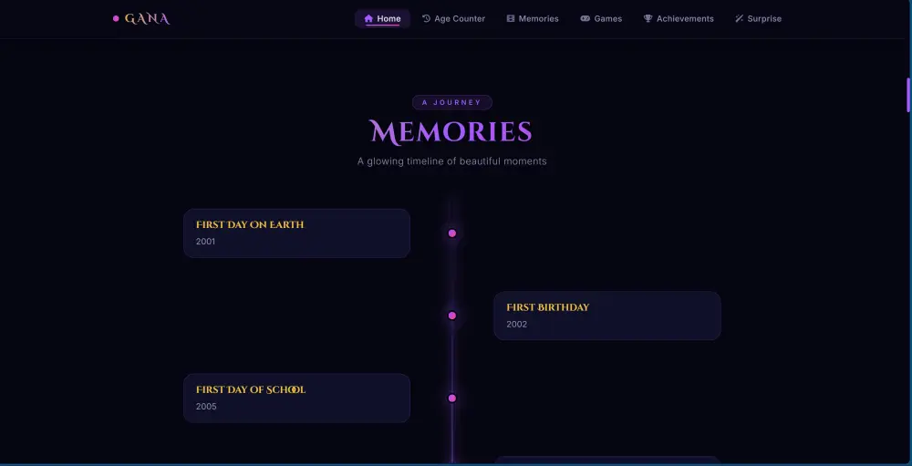 موقع عيد ميلاد تفاعلي واحترافي مع ألعاب وأنيميشن مميز  (A Birthday Web)