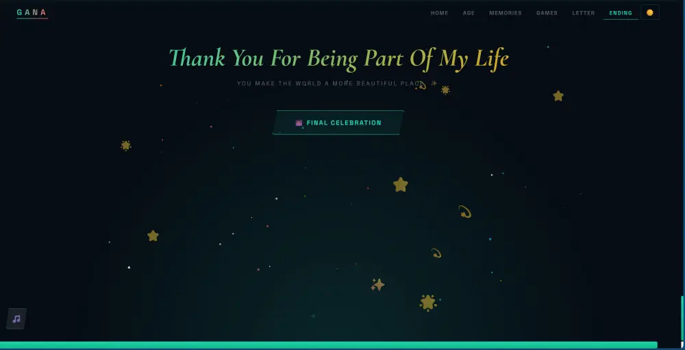موقع عيد ميلاد تفاعلي واحترافي مع ألعاب وأنيميشن مميز  (A Birthday Web)