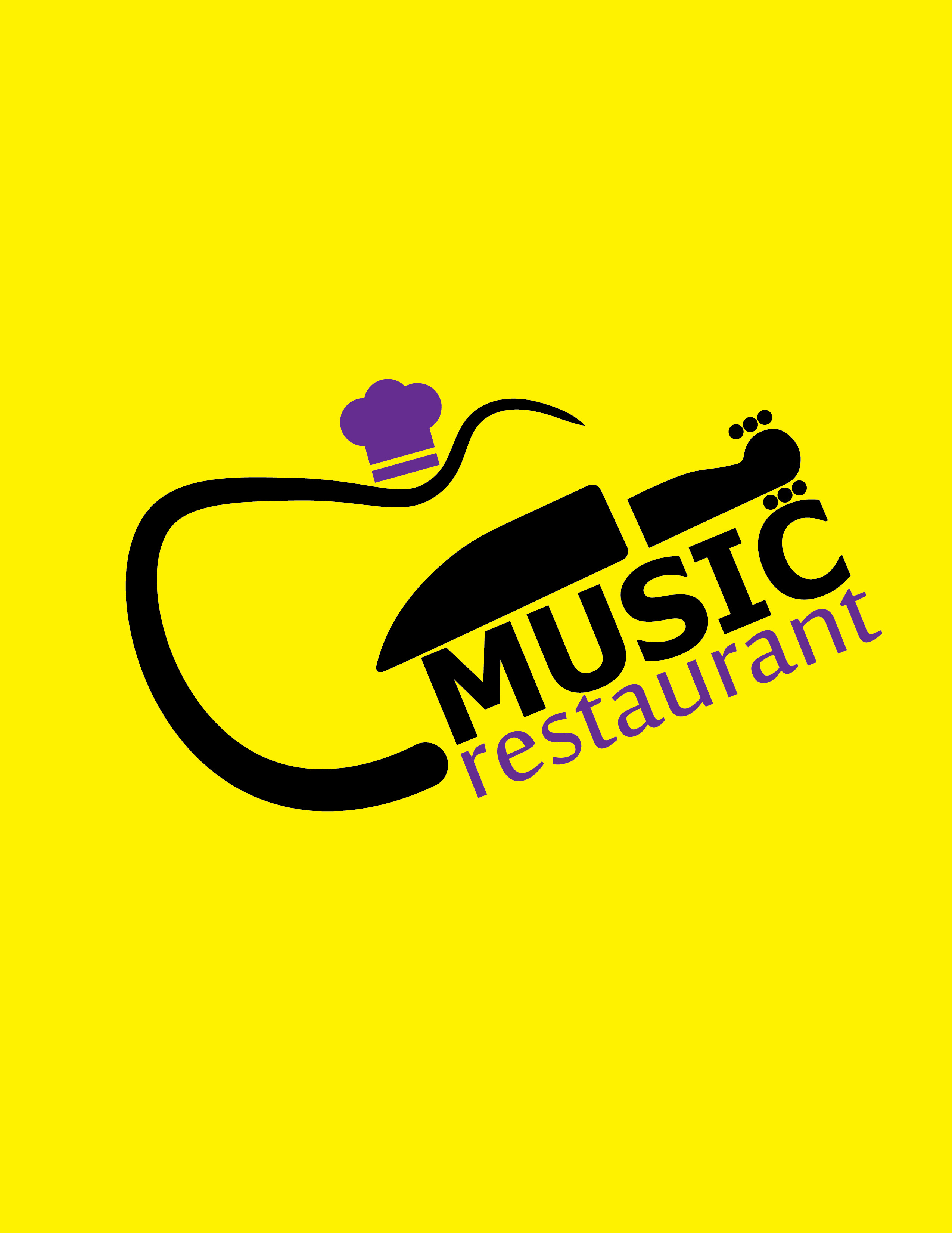 سوف اقوم بتقديم 1 شعار لمطعم ب اسم music restaurant