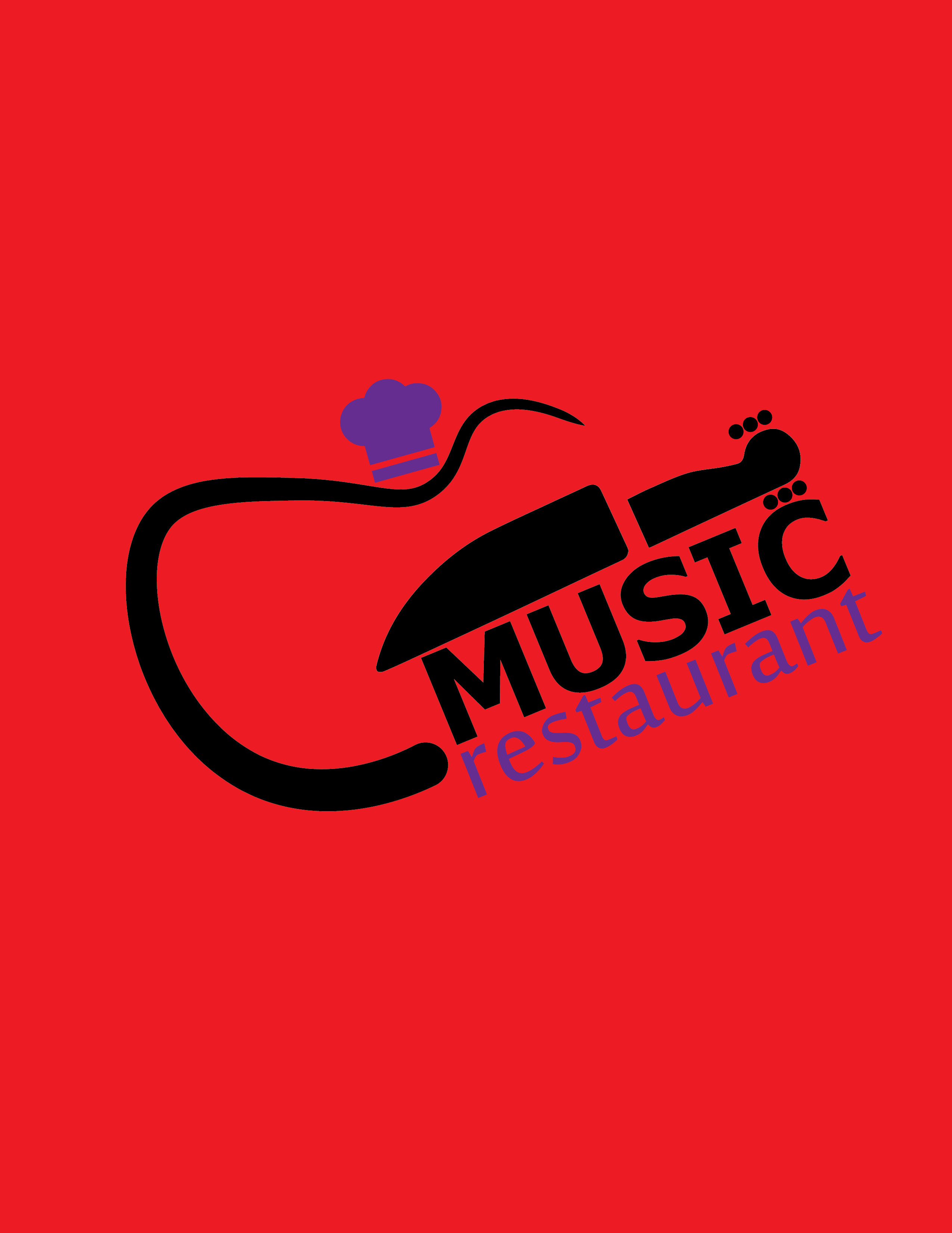 سوف اقوم بتقديم 1 شعار لمطعم ب اسم music restaurant