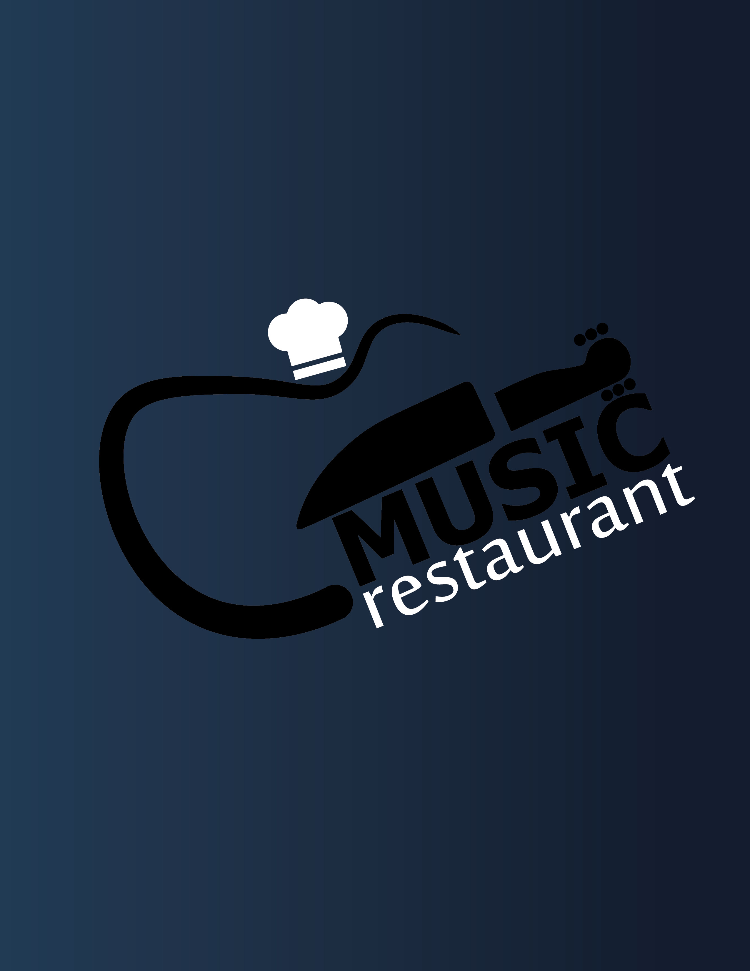 سوف اقوم بتقديم 1 شعار لمطعم ب اسم music restaurant