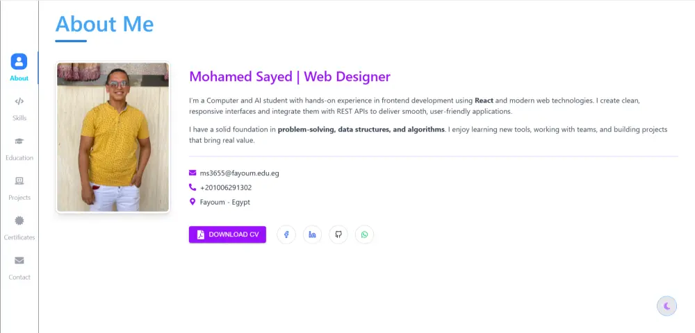 السلام عليكم , سأقوم بتصميم وتطوير صفحة ويب احترافية باستخدام React.js متجاوبة مع جميع الأجهزة وبكود منظم وسريع الأداء.