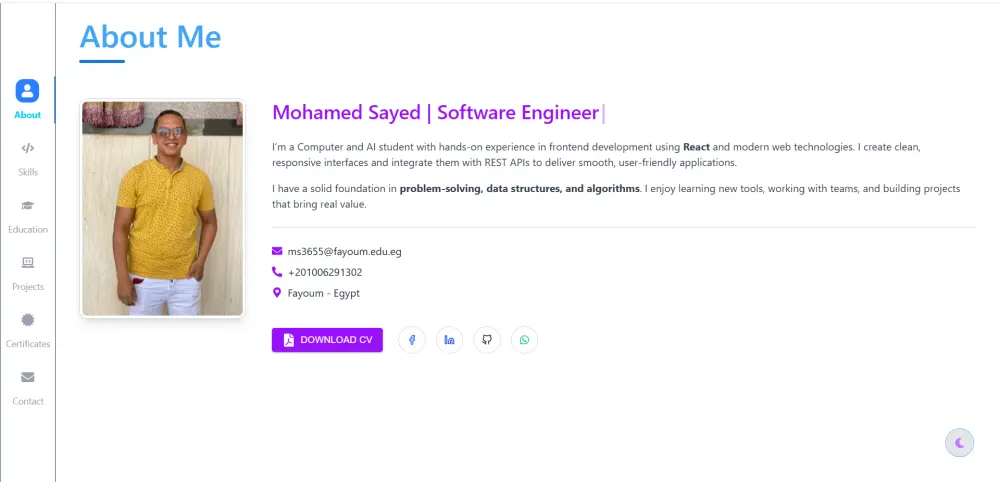 السلام عليكم , سأقوم بتصميم وتطوير صفحة ويب احترافية باستخدام React.js متجاوبة مع جميع الأجهزة وبكود منظم وسريع الأداء.