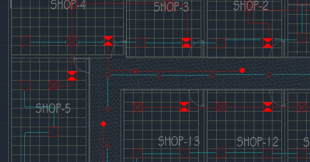 تصميم ودراسة أنظمة الإنارة و المآخذ باستخدام AutoCAD