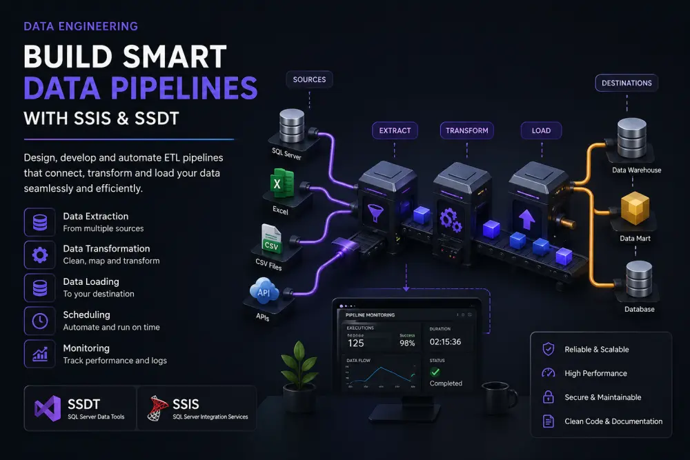 إنشاء Data Engineering Pipelines باستخدام SSIS و SSDT بشكل احترافي