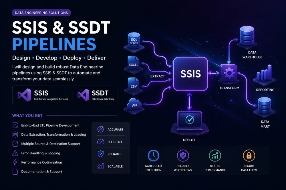 إنشاء Data Engineering Pipelines باستخدام SSIS و SSDT بشكل احترافي