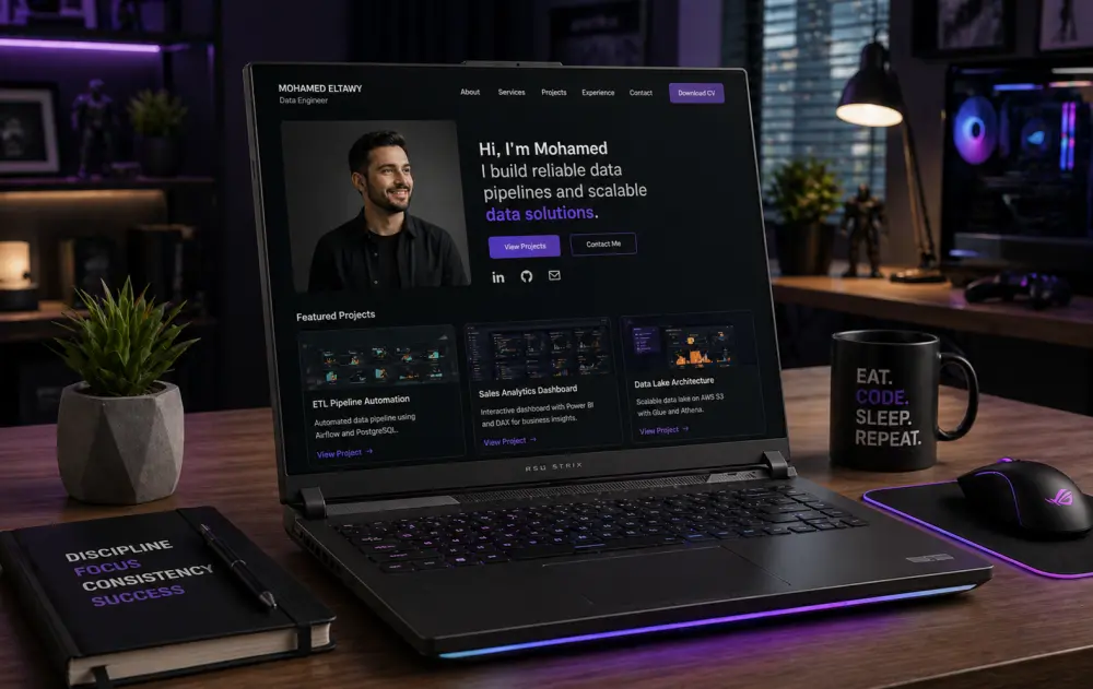 تصميم بورتفوليو احترافي (Portfolio Website) يعرض أعمالك بشكل مميز