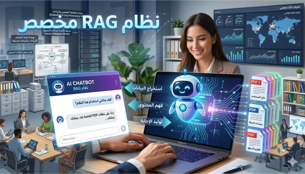 سأبني لك نظام RAG أو AI Chatbot يعتمد على بياناتك باستخدام Python وLLMs