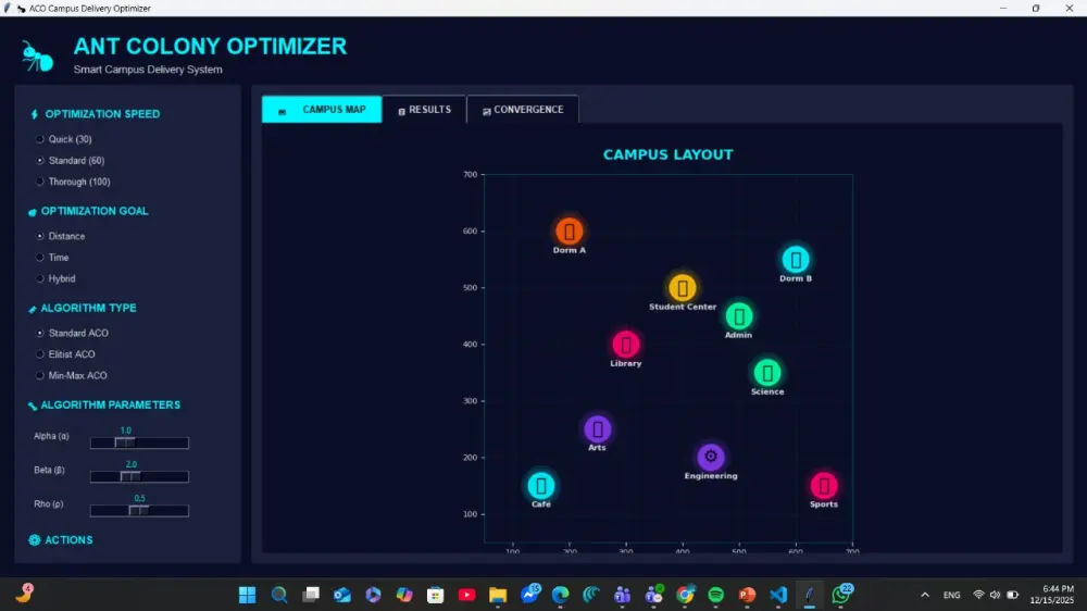 تطوير نظام ذكي لإدارة وتوصيل الطلبات داخل أماكن كبيرة مثل الجامعات