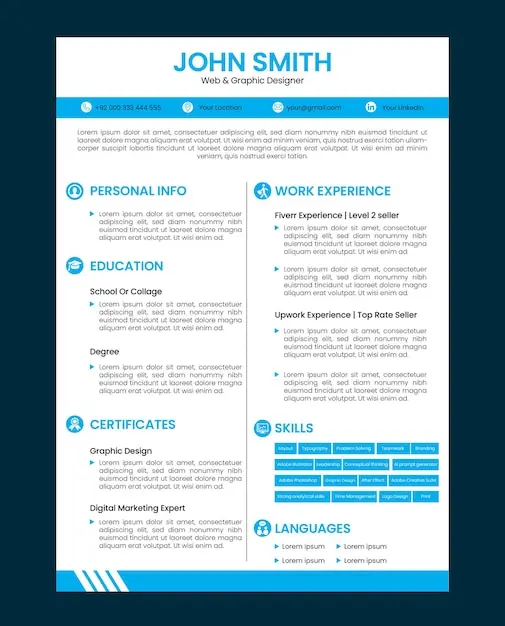سيرة ذاتية احترافية بنظام ATS