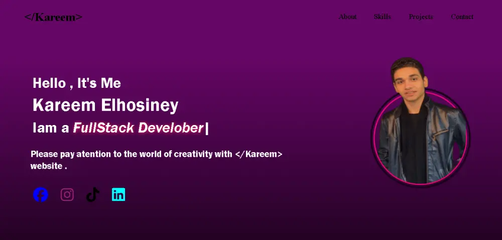 موقع شخصي(بورتفوليو) متكامل باستخدام أحدث التقنيات