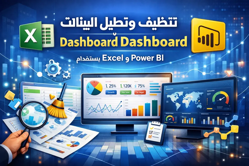 تنظيف وتحليل البيانات + تصميم Dashboard احترافية باستخدام Excel و Power BI