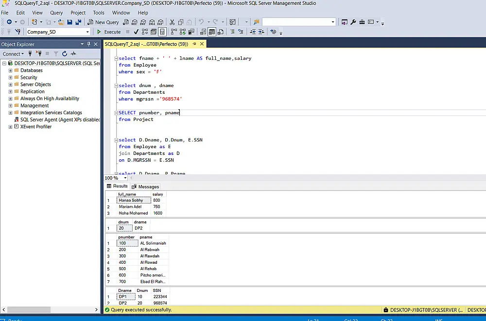 إدارة البيانات واستخراج المعلومات باستخدام SQL