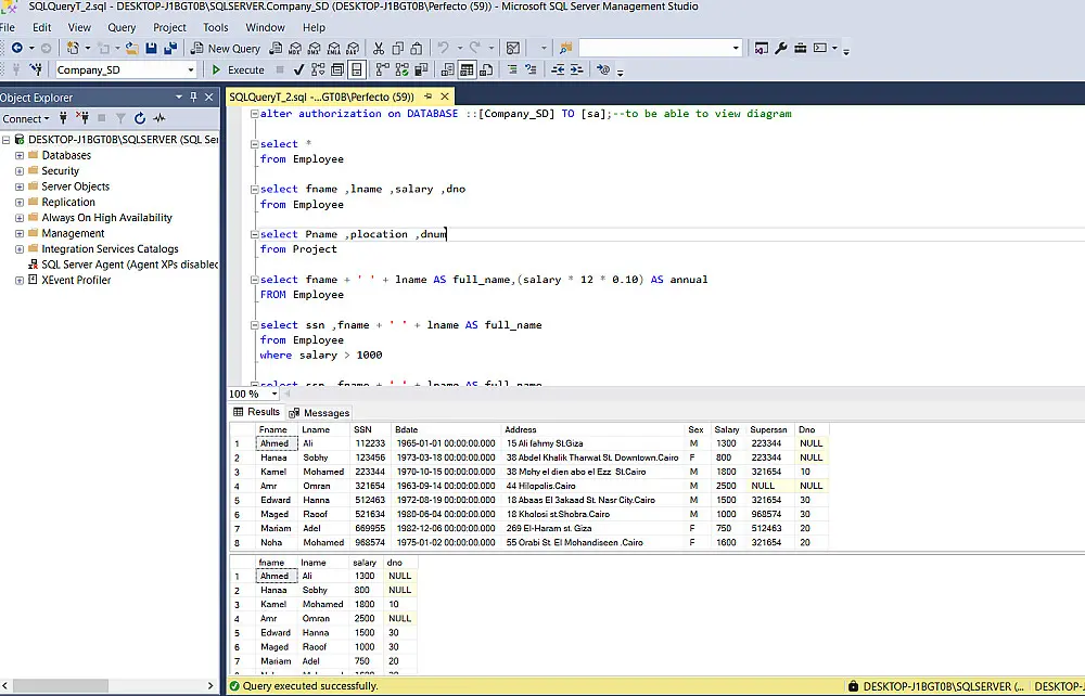 إدارة البيانات واستخراج المعلومات باستخدام SQL