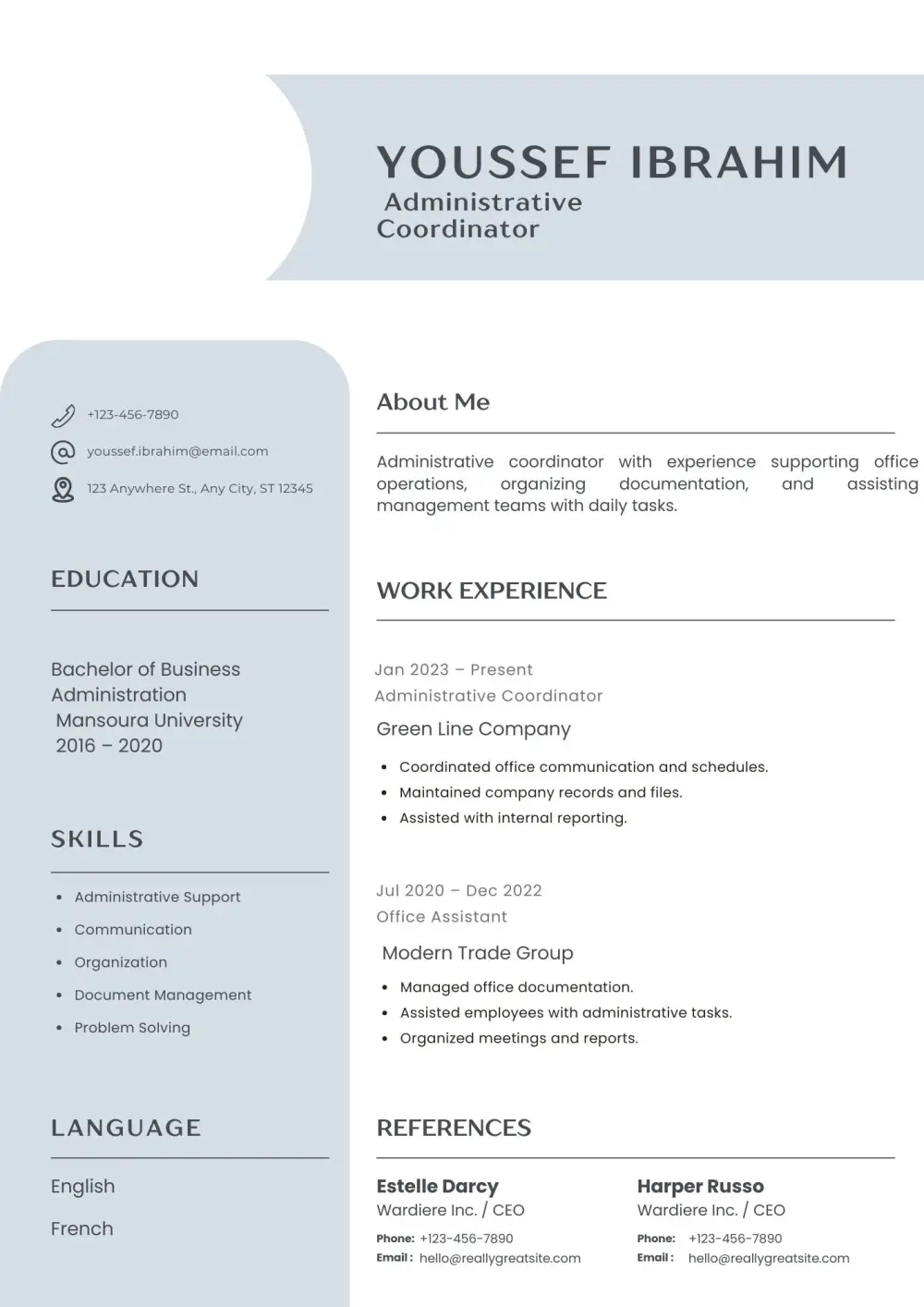 كتابة وتصميم سيرة ذاتية احترافية CV متوافقة مع ATS