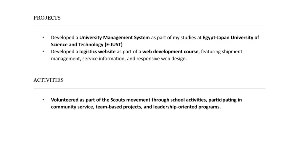 خدمة اعداد CV احترافي متوافق مع أنظمة ATS
