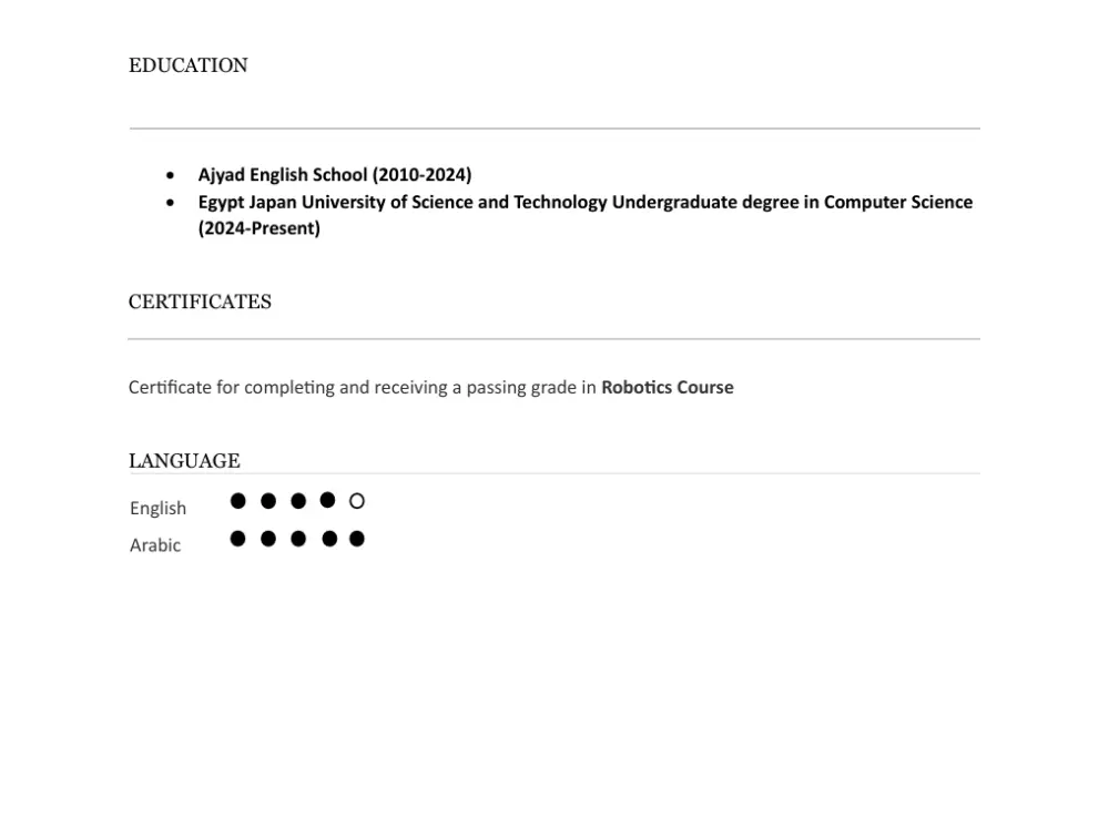 خدمة اعداد CV احترافي متوافق مع أنظمة ATS