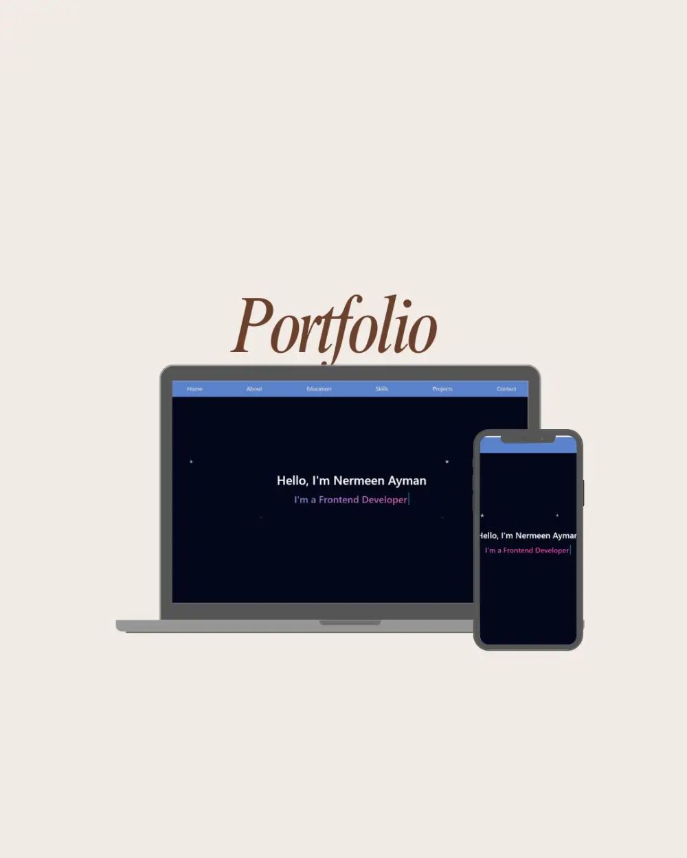 عمل موقع شخصي portfolio احترافي