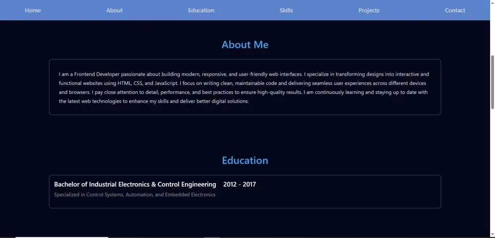 عمل موقع شخصي portfolio احترافي