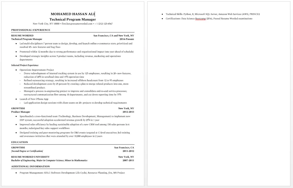 كتابة وتصميم سيرة ذاتية (CV) باللغتين العربية اوالإنجليزية متوافقة مع أنظمة ATS