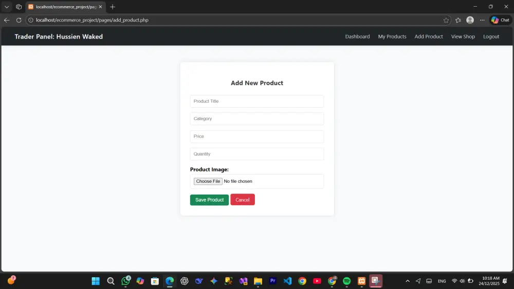 سأقوم ببرمجة متجر إلكتروني بسيط به لوحة تحكم مخصصة للتجار من الصفر باستخدام تقنيات PHP و MySQL، لتسهيل إدارة أعمالك وتجارتك عبر الإنترنت بكفاءة عالية.